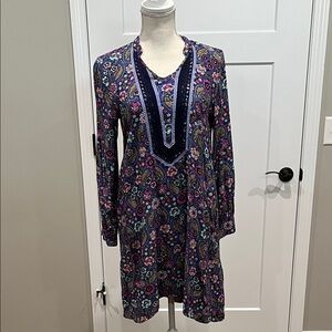 Matilda Jane Floral Long Sleeve Dress - Blue and Pink